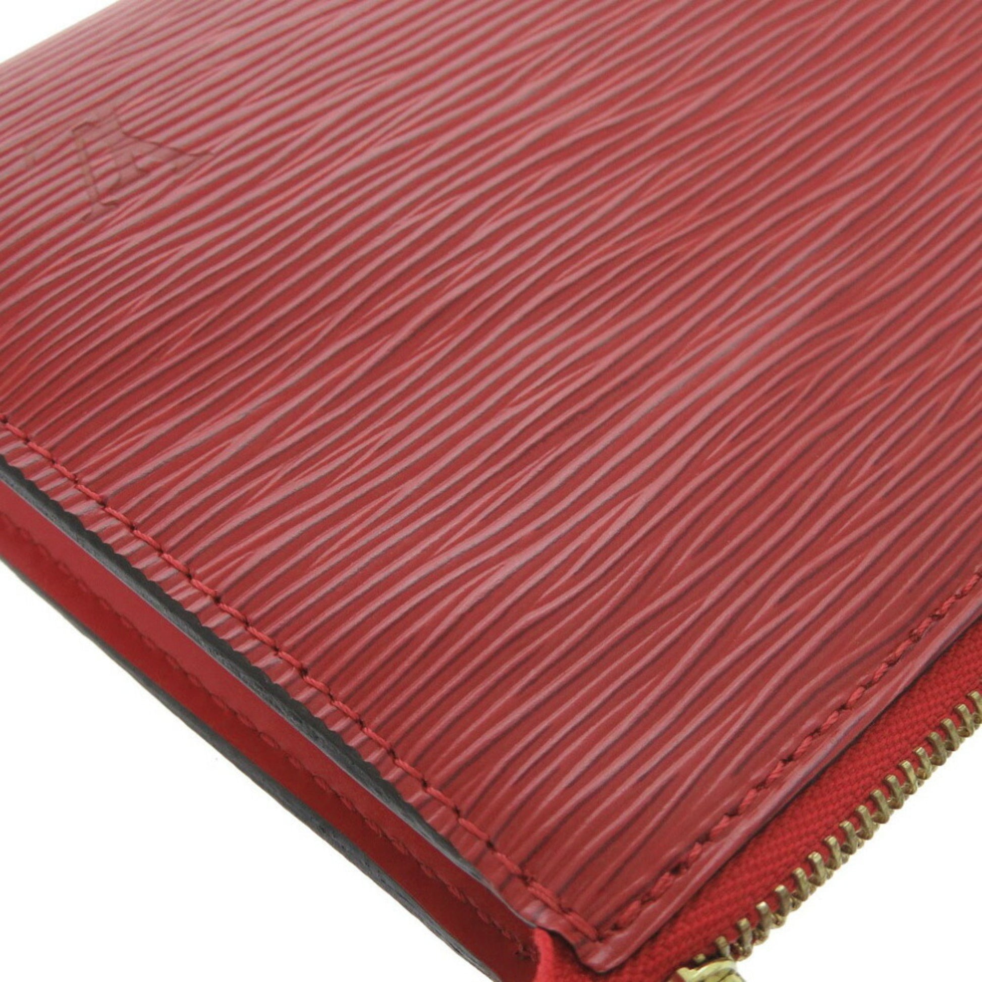 Louis Vuitton Pochette Accessoire, Red, Leather, clutch