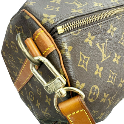 Louis Vuitton Keepall Bandoulière 60, Brown, Canvas, travel