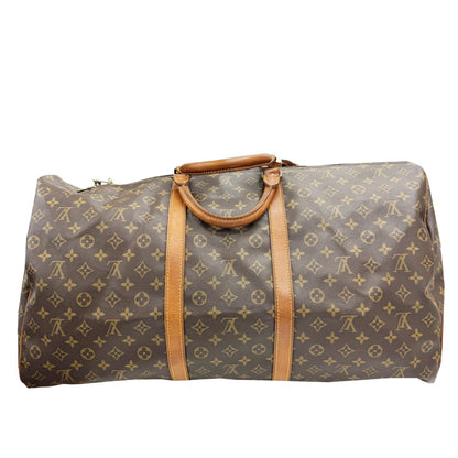 Louis Vuitton Keepall Bandoulière 60, Brown, Canvas, travel