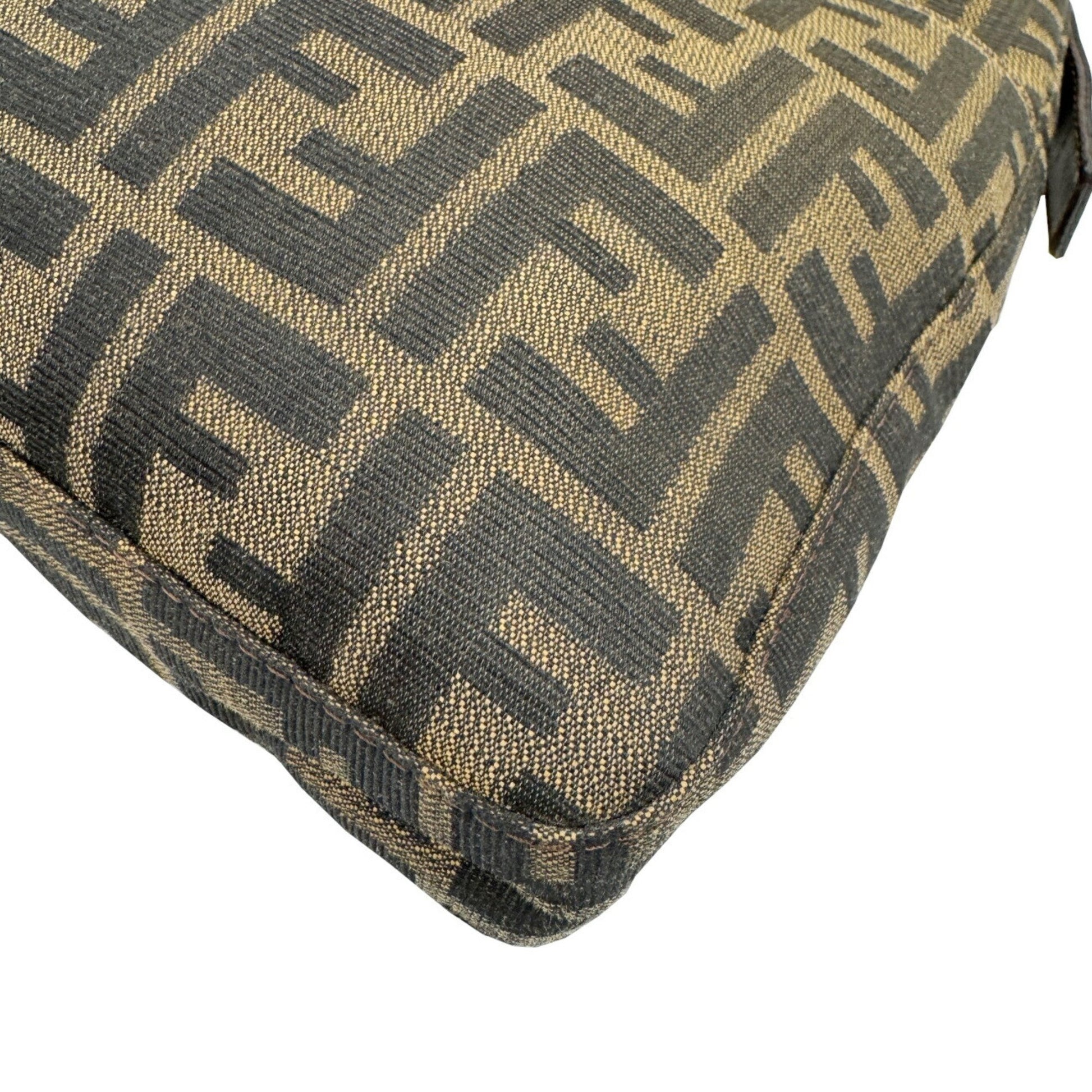 Fendi Baguette, Brown, Canvas, shoulder