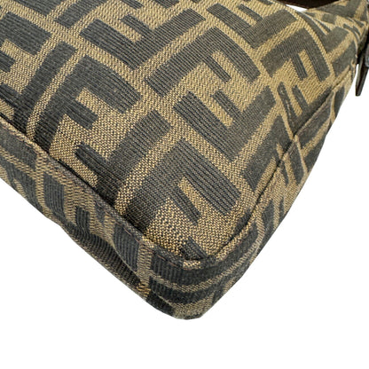 Fendi Baguette, Brown, Canvas, shoulder