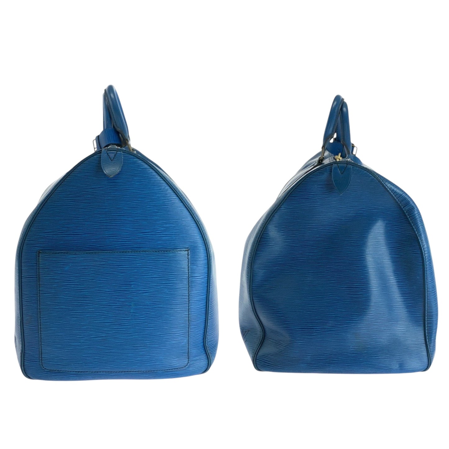 Louis Vuitton Keepall 60, Blue, Leather, travel