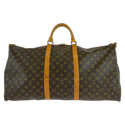 Louis Vuitton Keepall Bandoulière 60, Brown, Canvas, travel