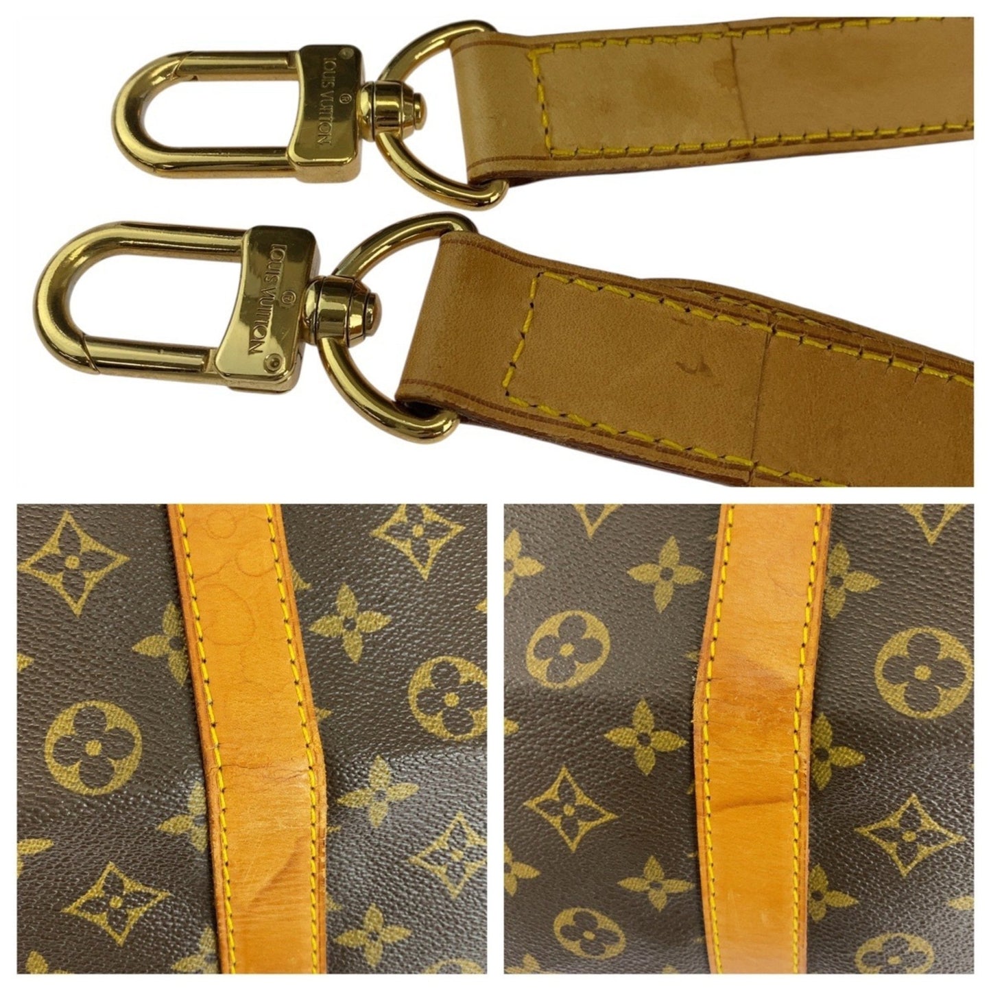 Louis Vuitton Keepall Bandoulière 60, Brown, Canvas, travel