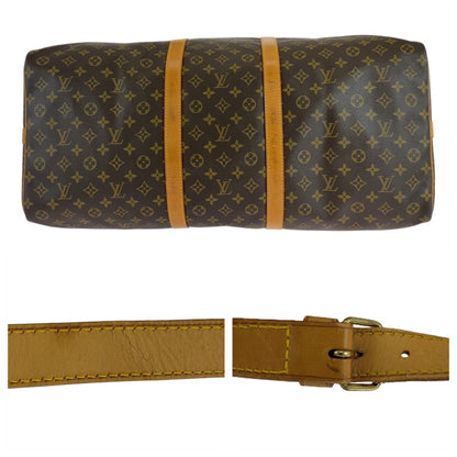 Louis Vuitton Keepall Bandoulière 60, Brown, Canvas, travel