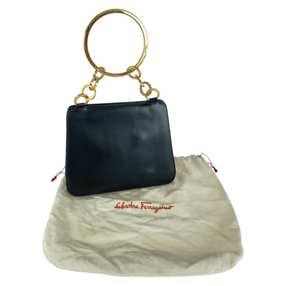 Salvatore Ferragamo, Black, Leather, handbag