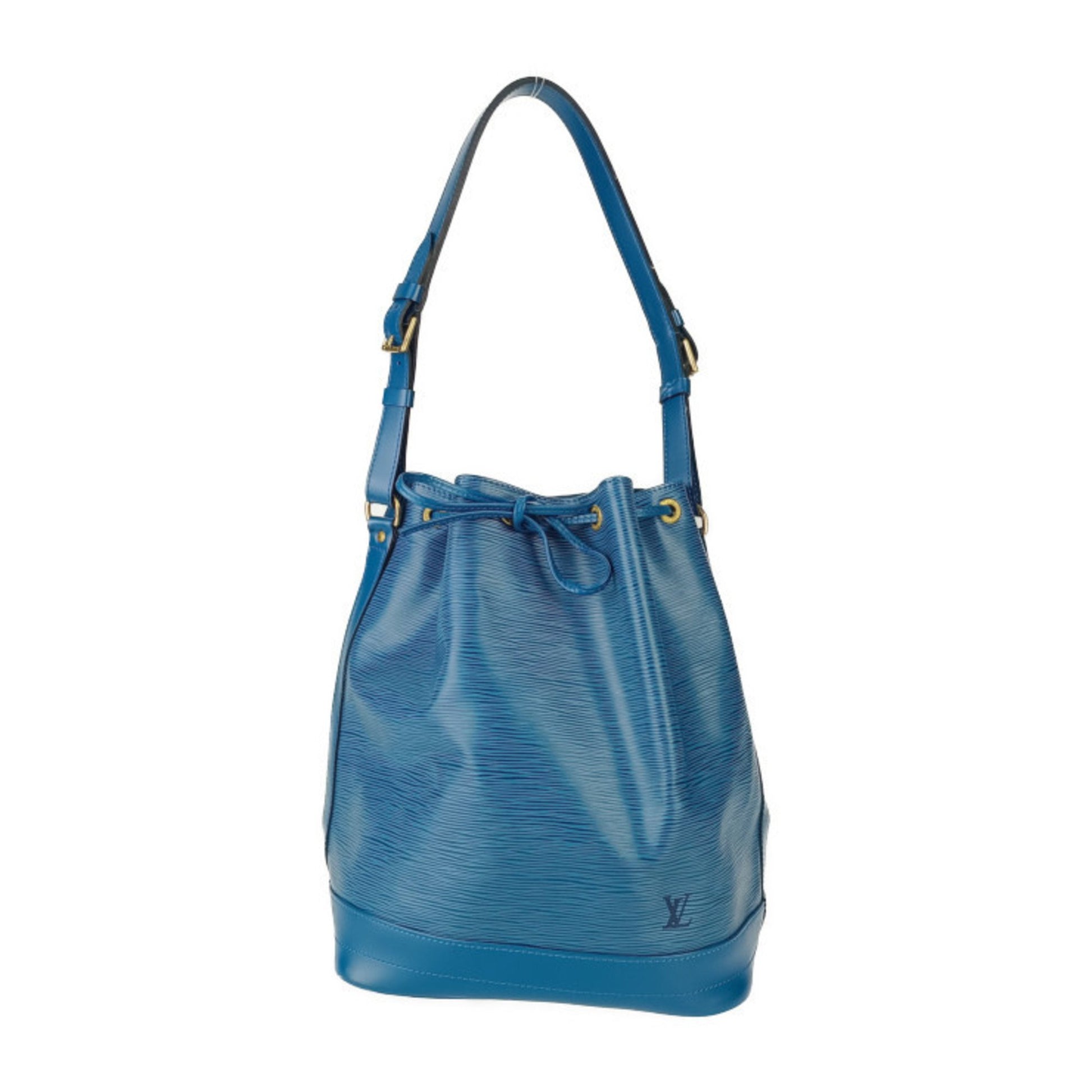 Louis Vuitton Noe, Blue, Leather, shoulder
