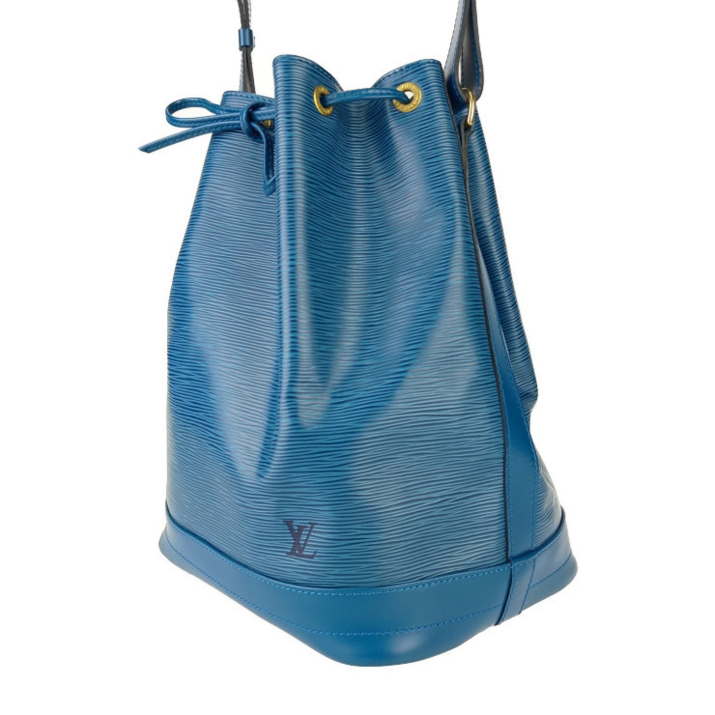 Louis Vuitton Noe, Blue, Leather, shoulder