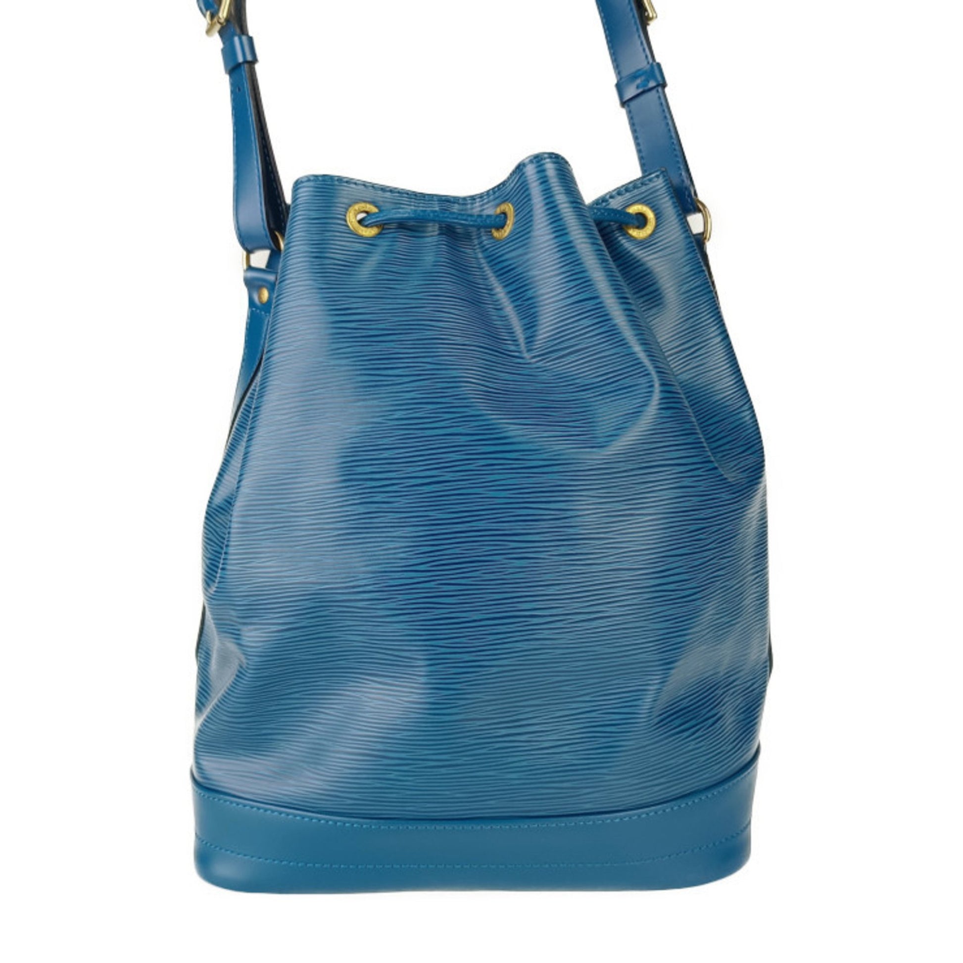Louis Vuitton Noe, Blue, Leather, shoulder