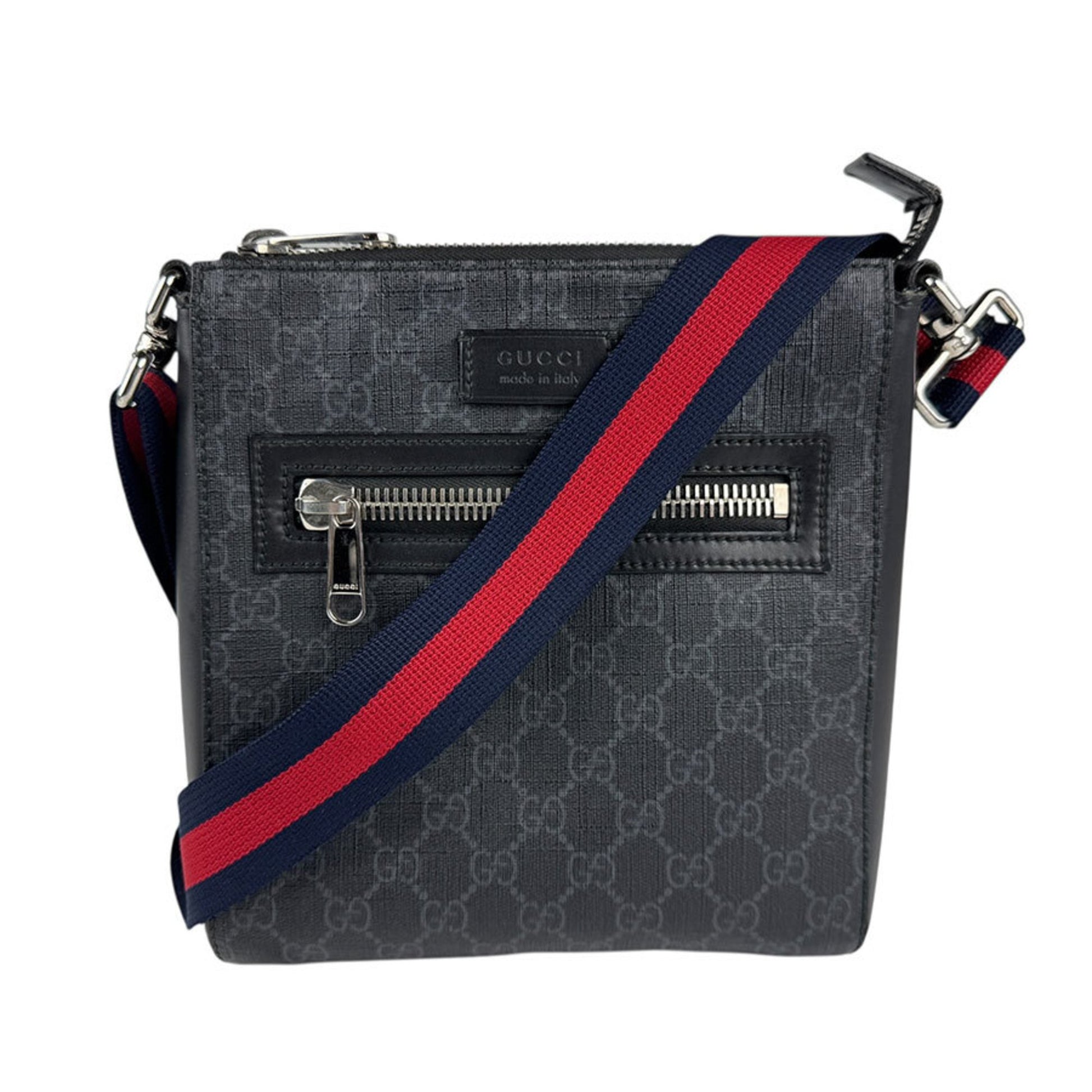 Gucci Messenger, Black, Canvas, shoulder