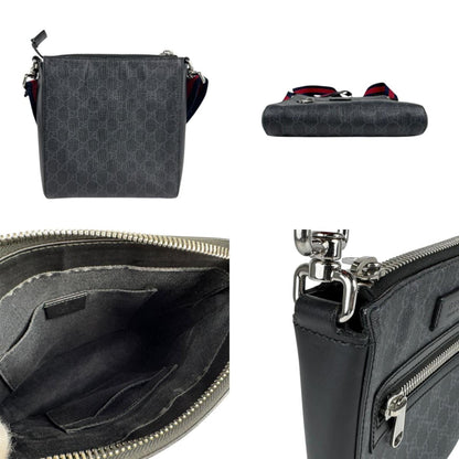 Gucci Messenger, Black, Canvas, shoulder