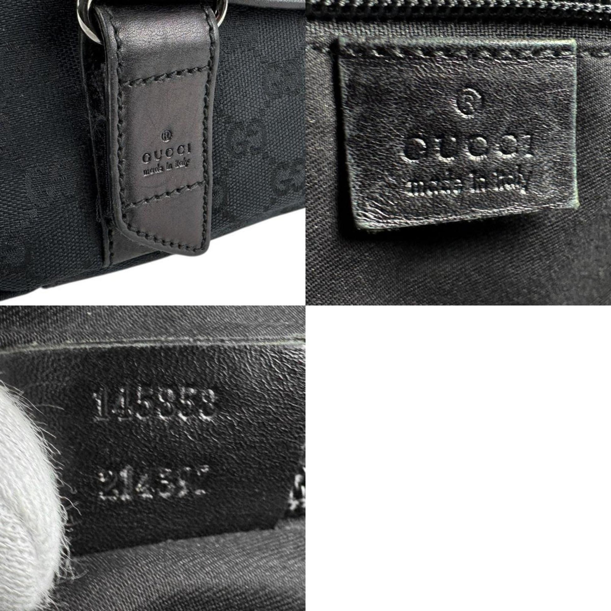 Gucci GG canvas, Black, Canvas, shoulder