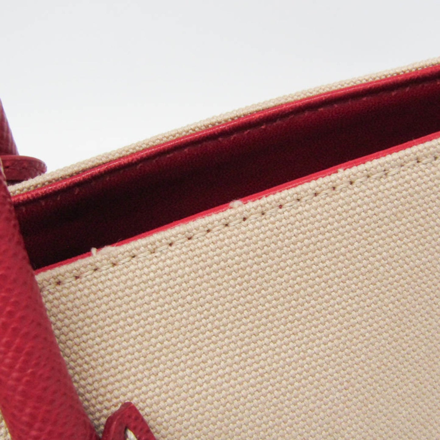 Prada Canapa, Beige, Canvas, handbag