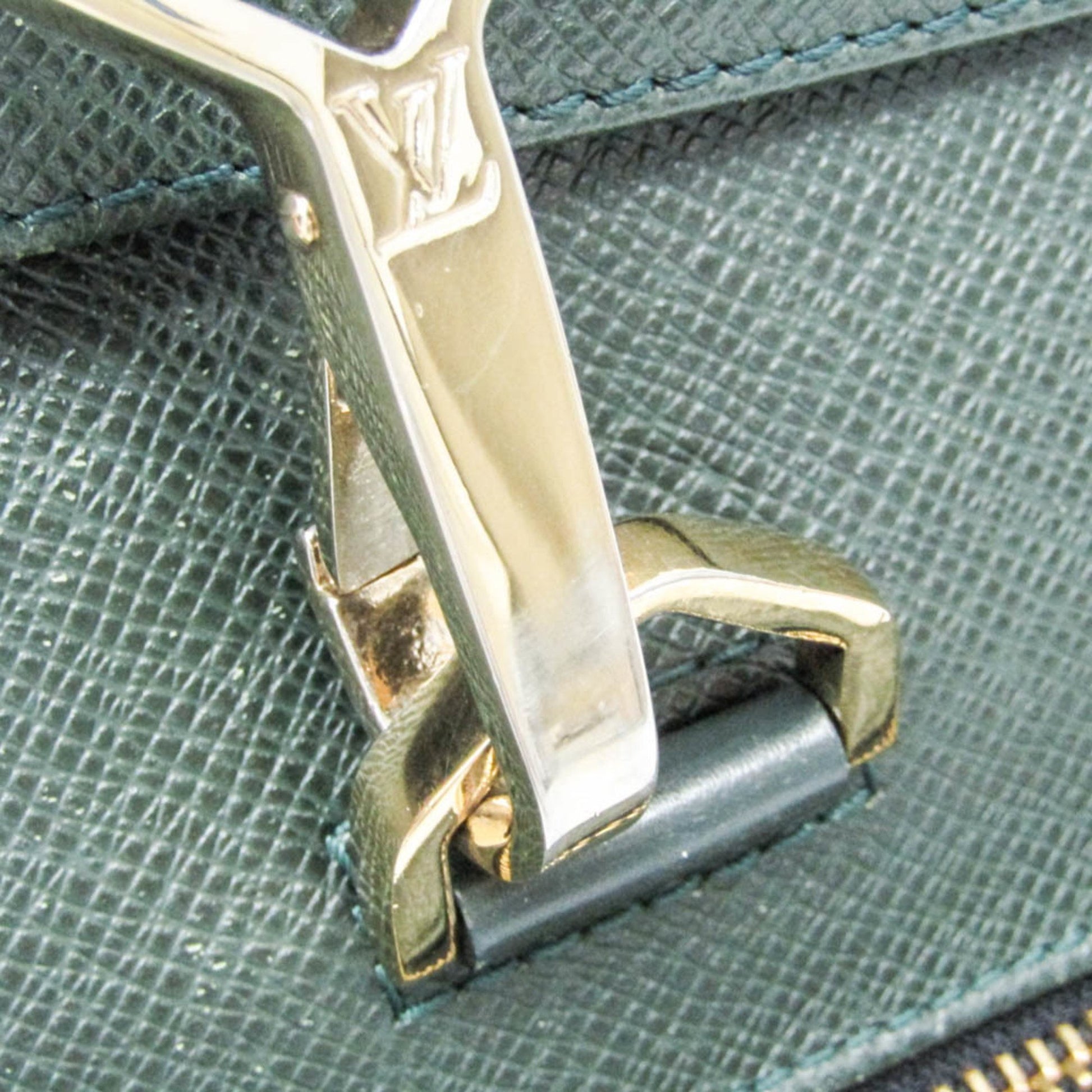Louis Vuitton Cassiar, Green, Leather, backpack