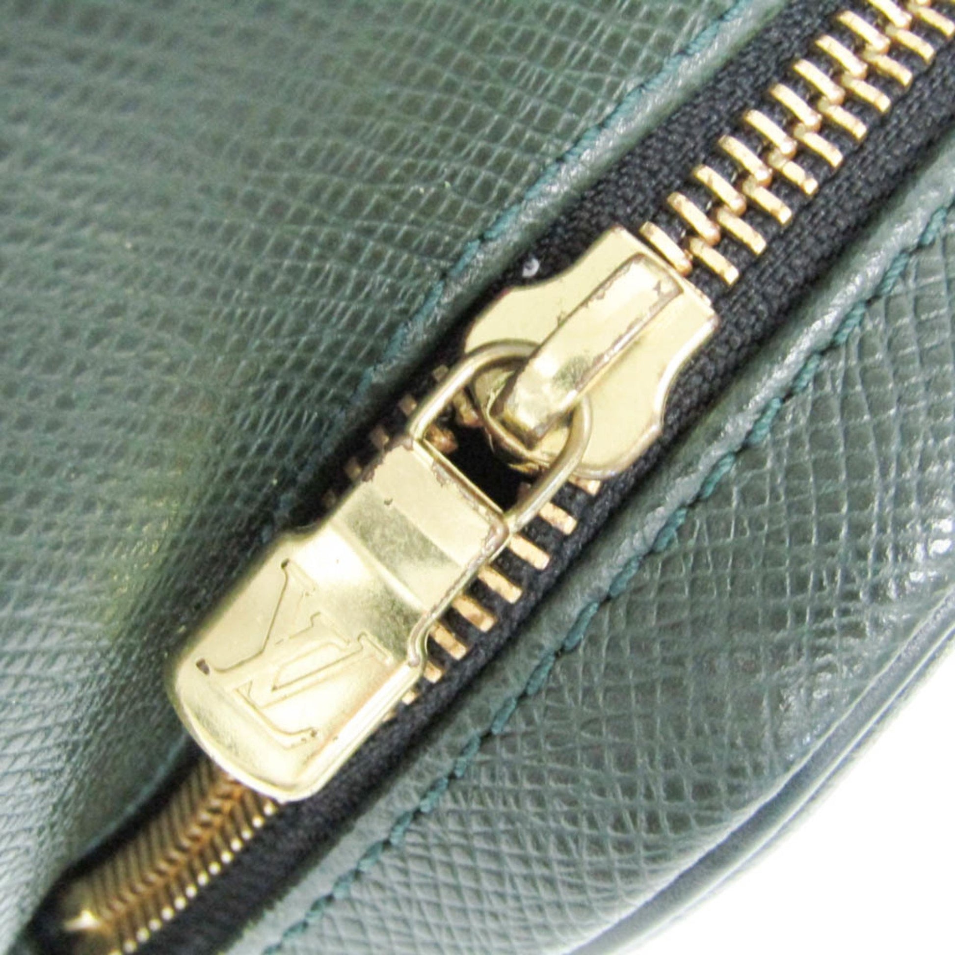 Louis Vuitton Cassiar, Green, Leather, backpack