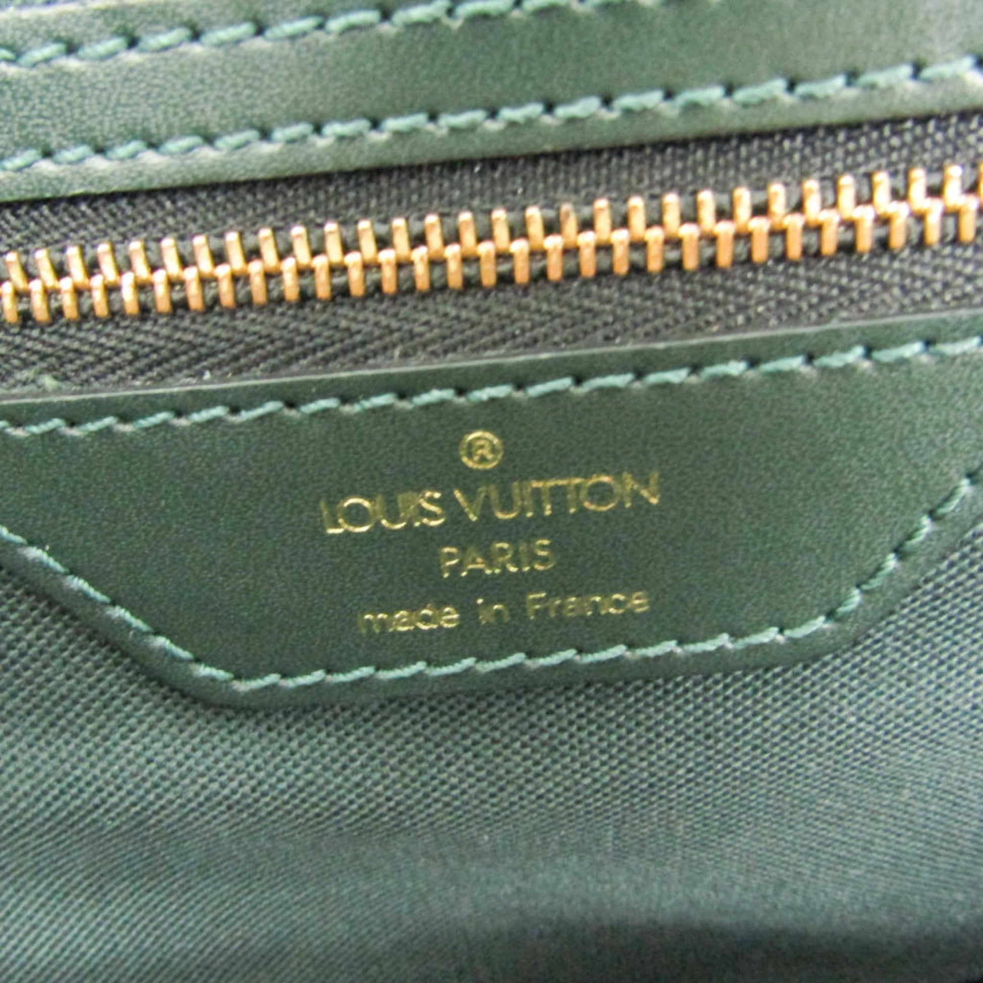 Louis Vuitton Cassiar, Green, Leather, backpack