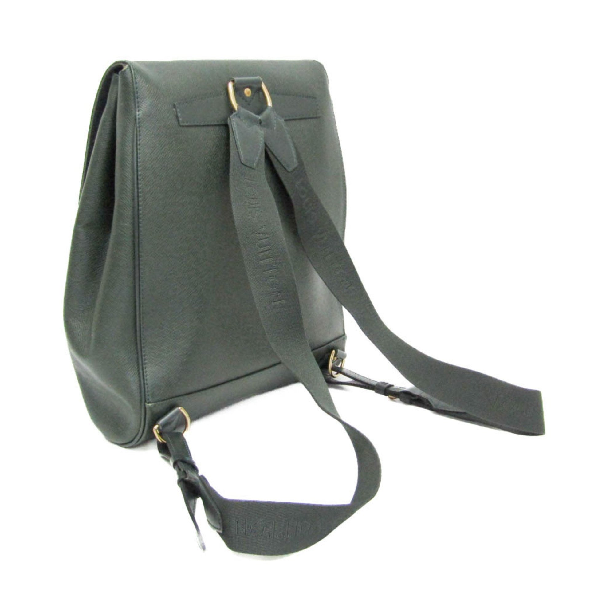 Louis Vuitton Cassiar, Green, Leather, backpack