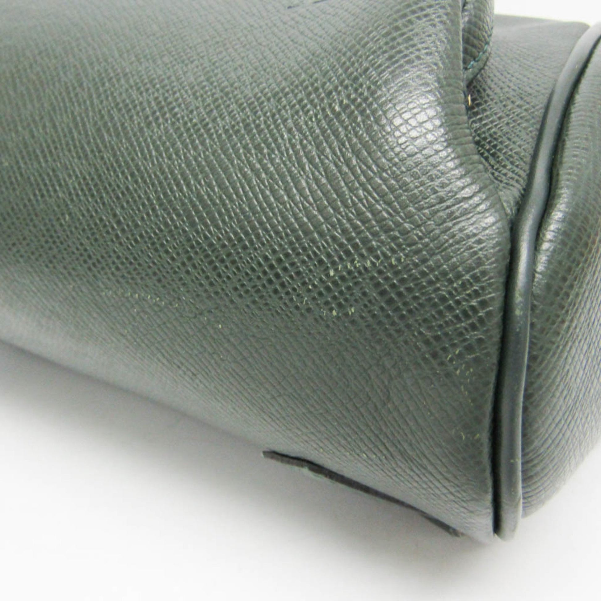 Louis Vuitton Cassiar, Green, Leather, backpack