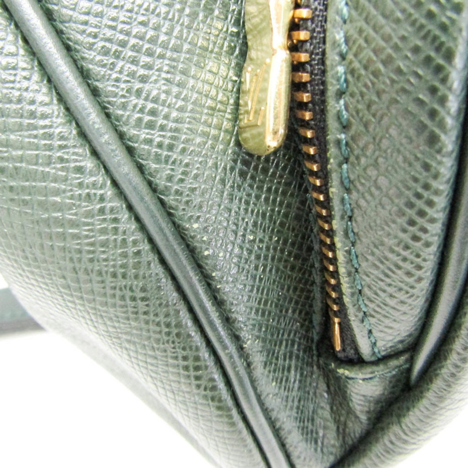 Louis Vuitton Cassiar, Green, Leather, backpack