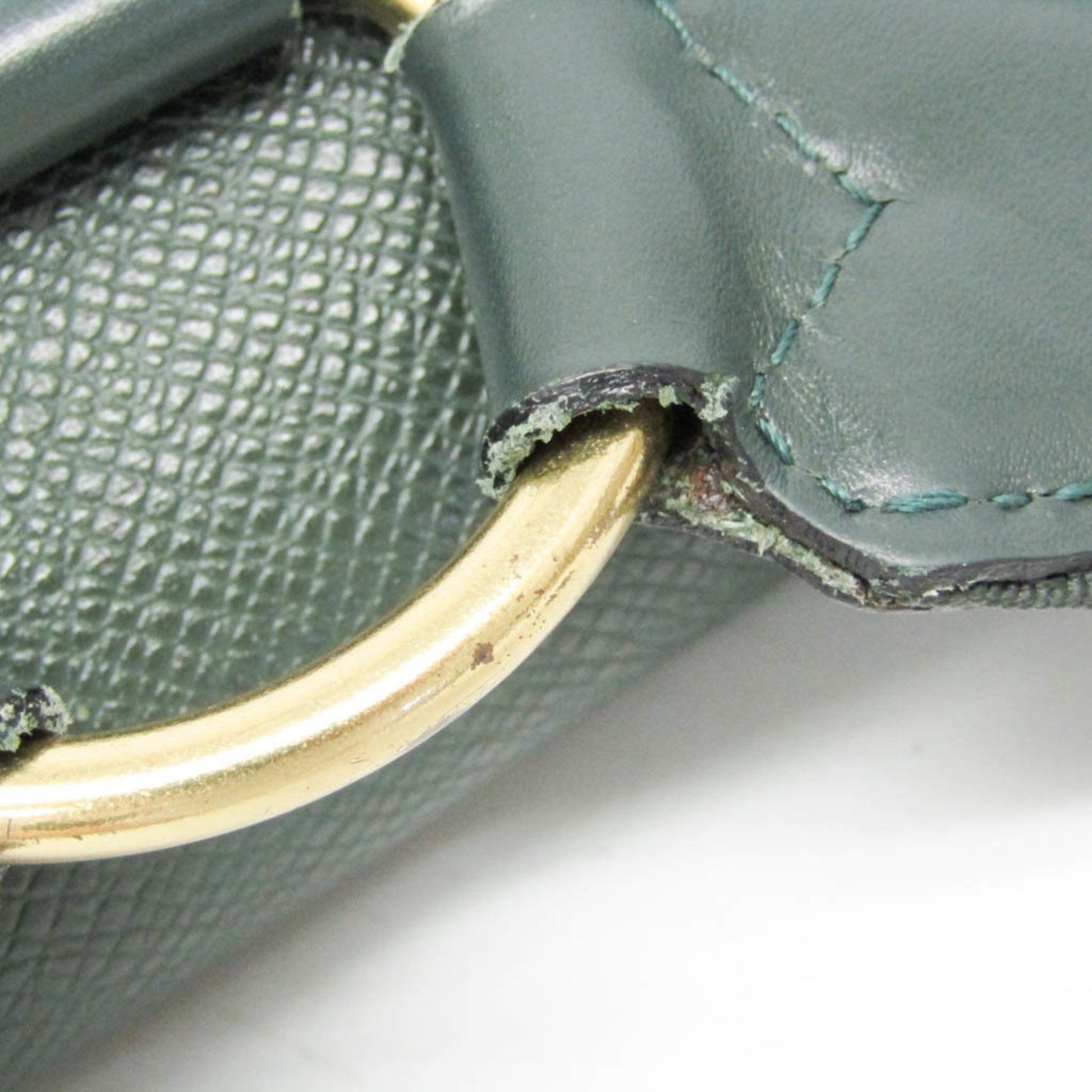 Louis Vuitton Cassiar, Green, Leather, backpack