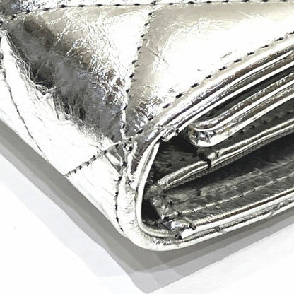 "Chanel 2,55", Silver, Leather, wallet