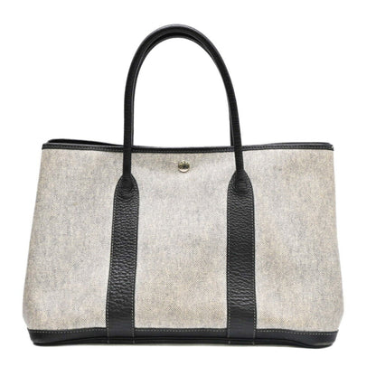 Hermès Garden Party, Grey, Canvas, handbag