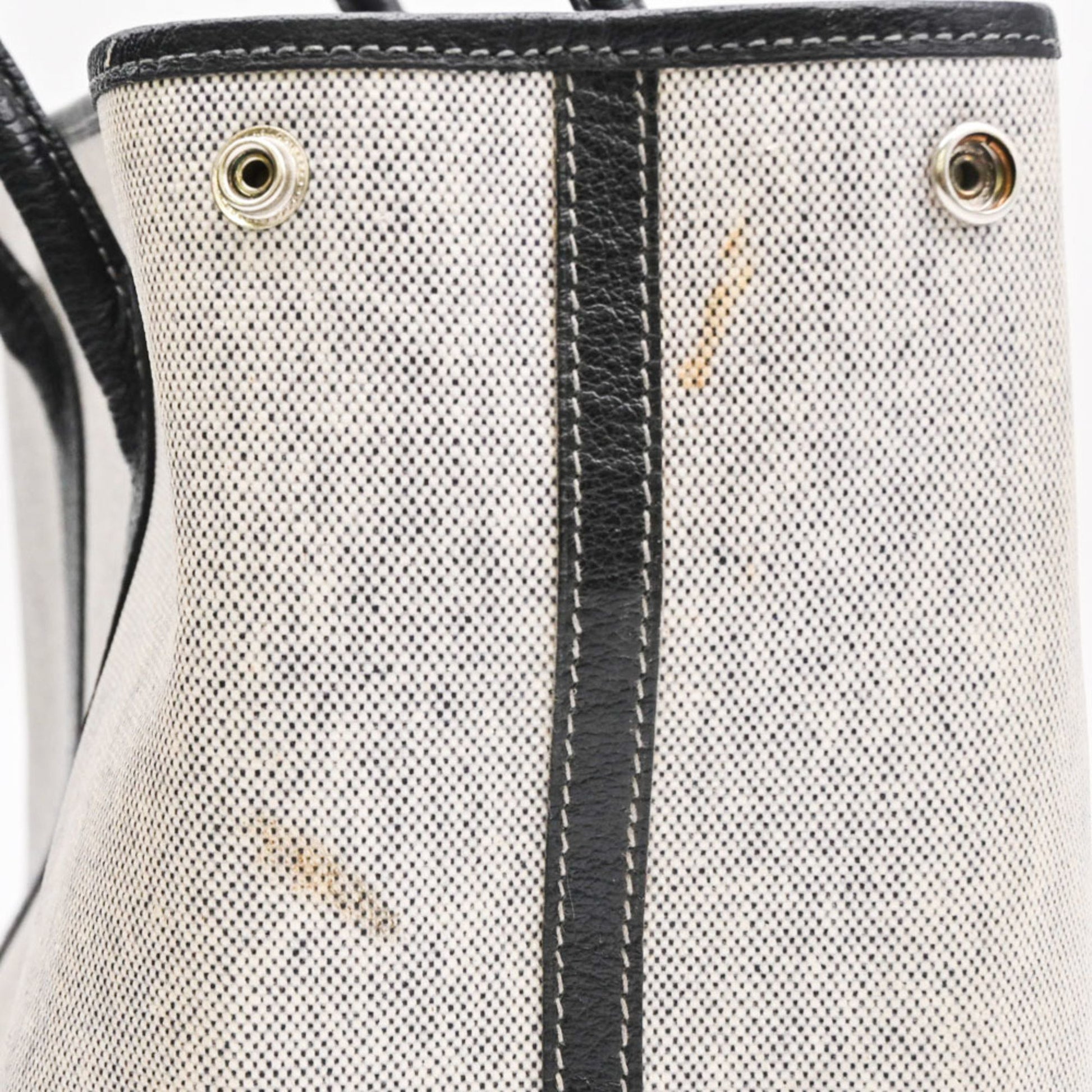 Hermès Garden Party, Grey, Canvas, handbag