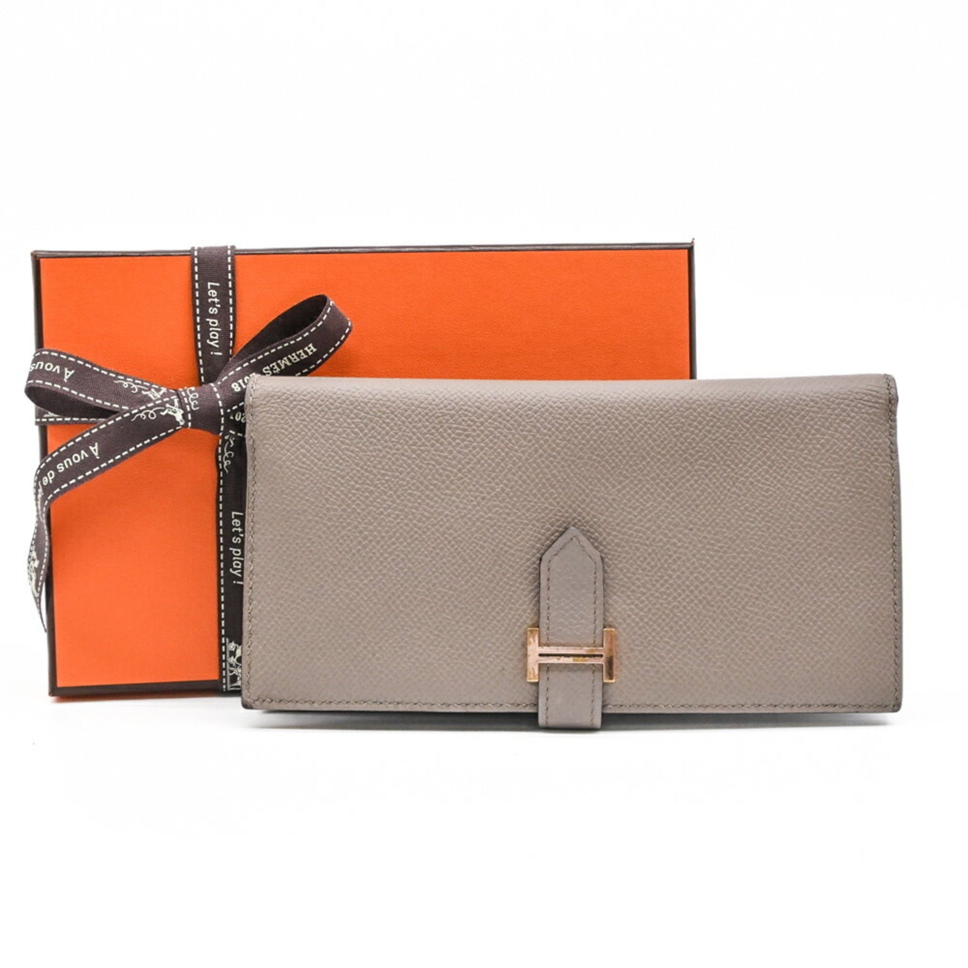 Hermès Béarn, Grey, Leather, wallet