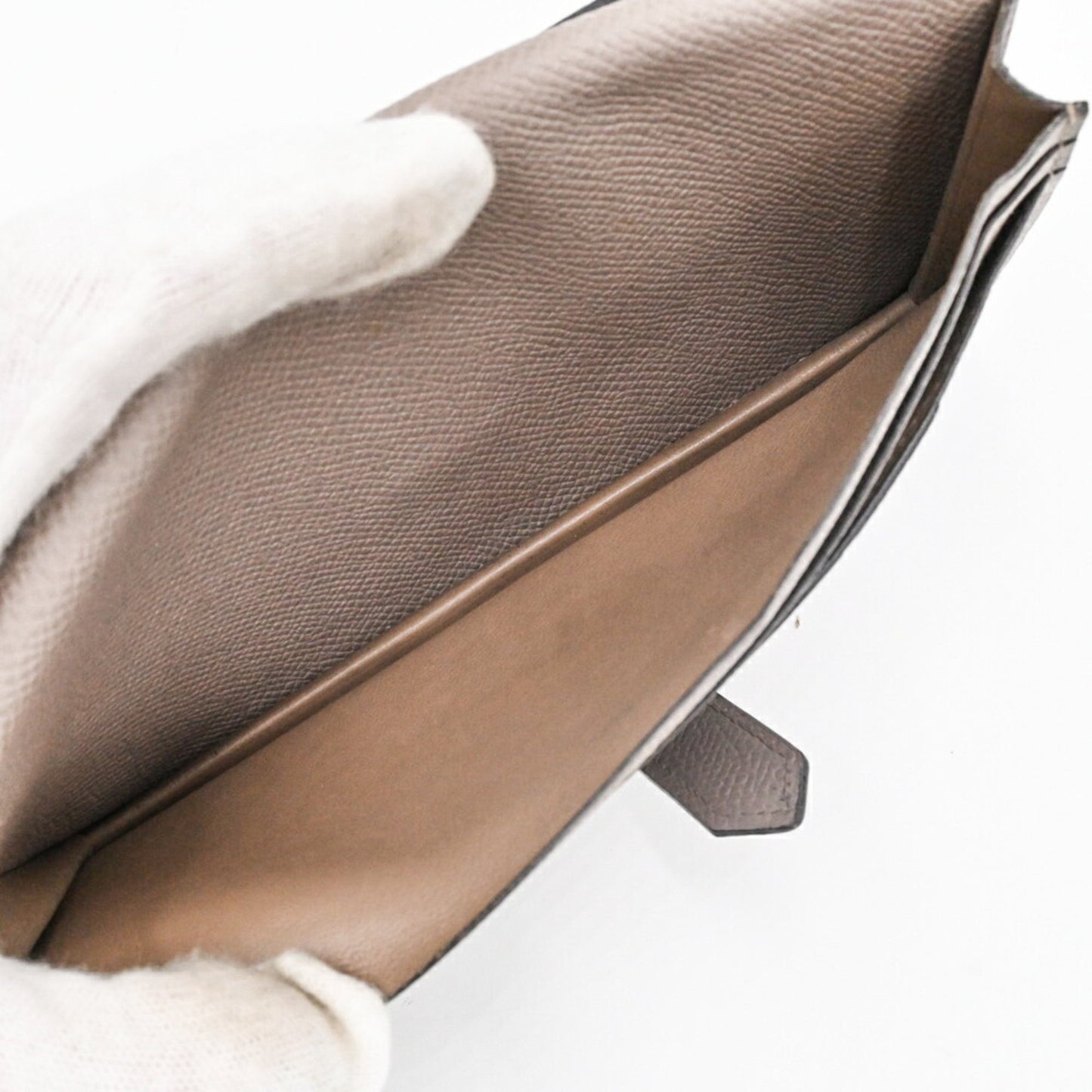 Hermès Béarn, Grey, Leather, wallet