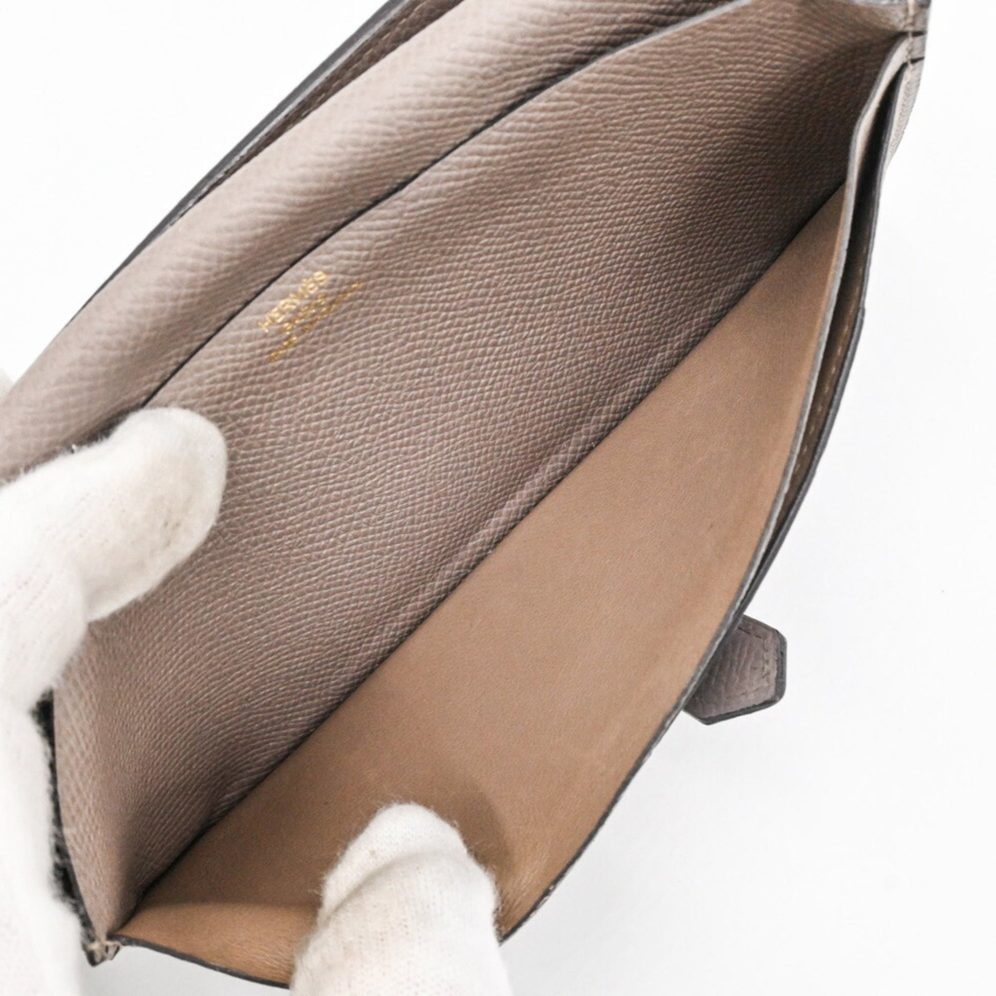 Hermès Béarn, Grey, Leather, wallet