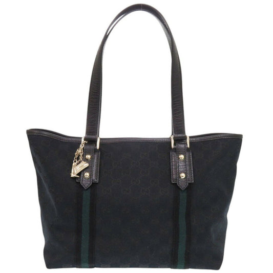 Gucci Sherry, Black, Canvas, tote