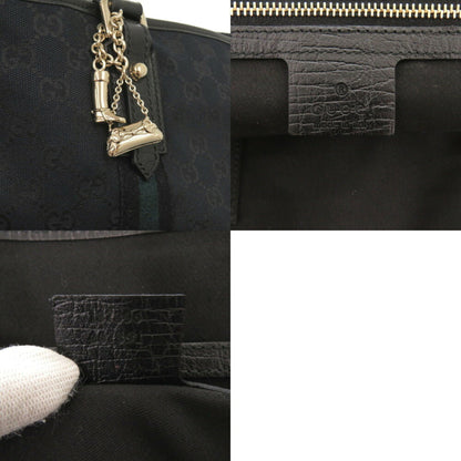 Gucci Sherry, Black, Canvas, tote