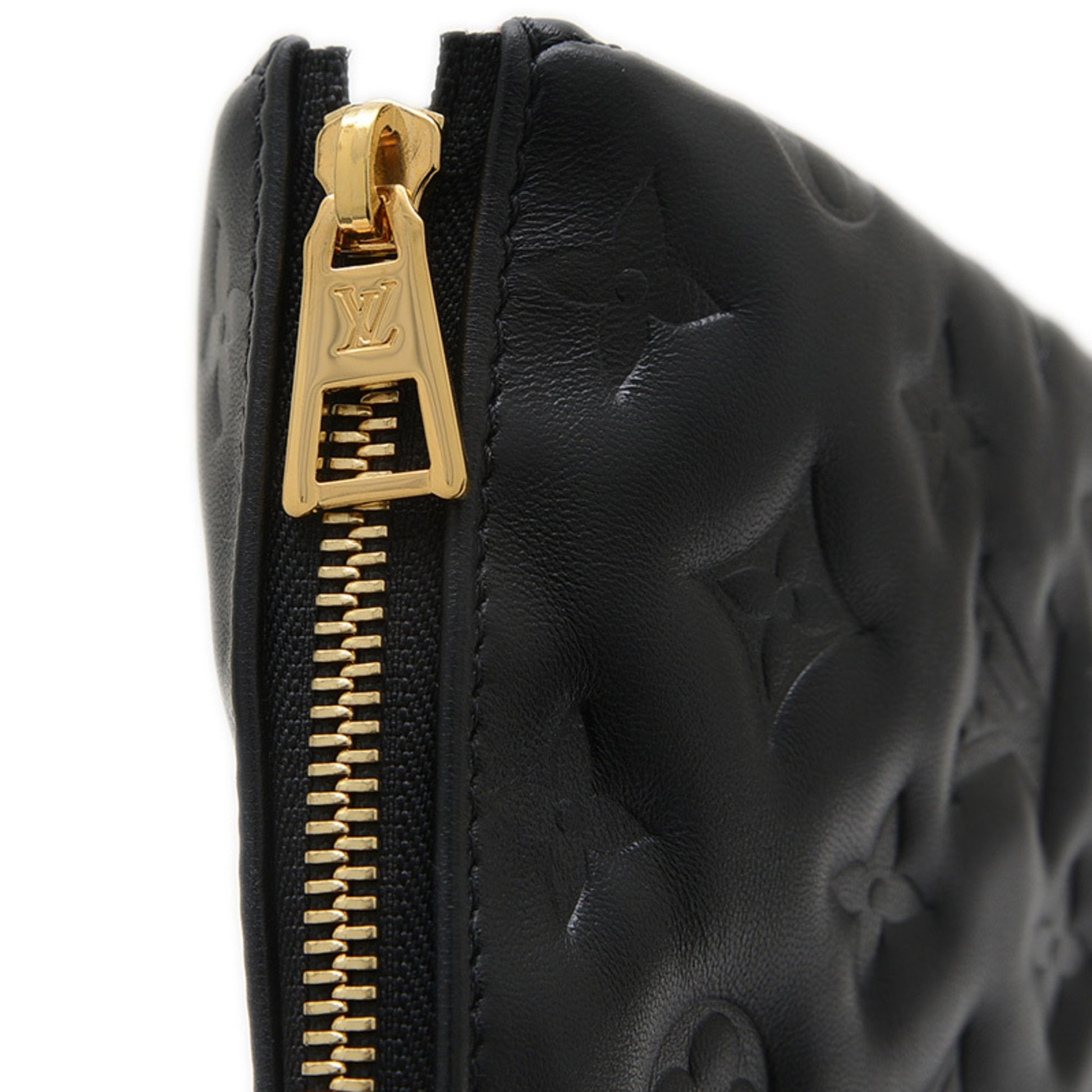 Louis Vuitton Coussin, Black, Leather, shoulder