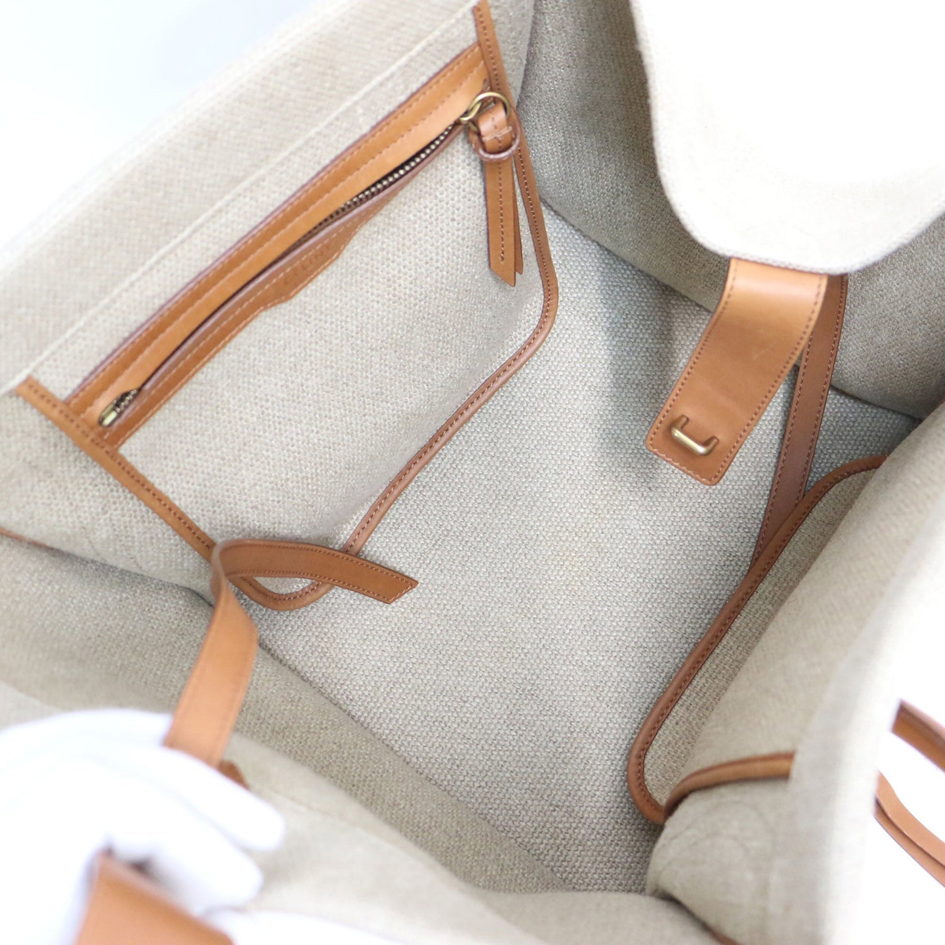 Céline Luggage Phantom, Beige, Canvas, tote