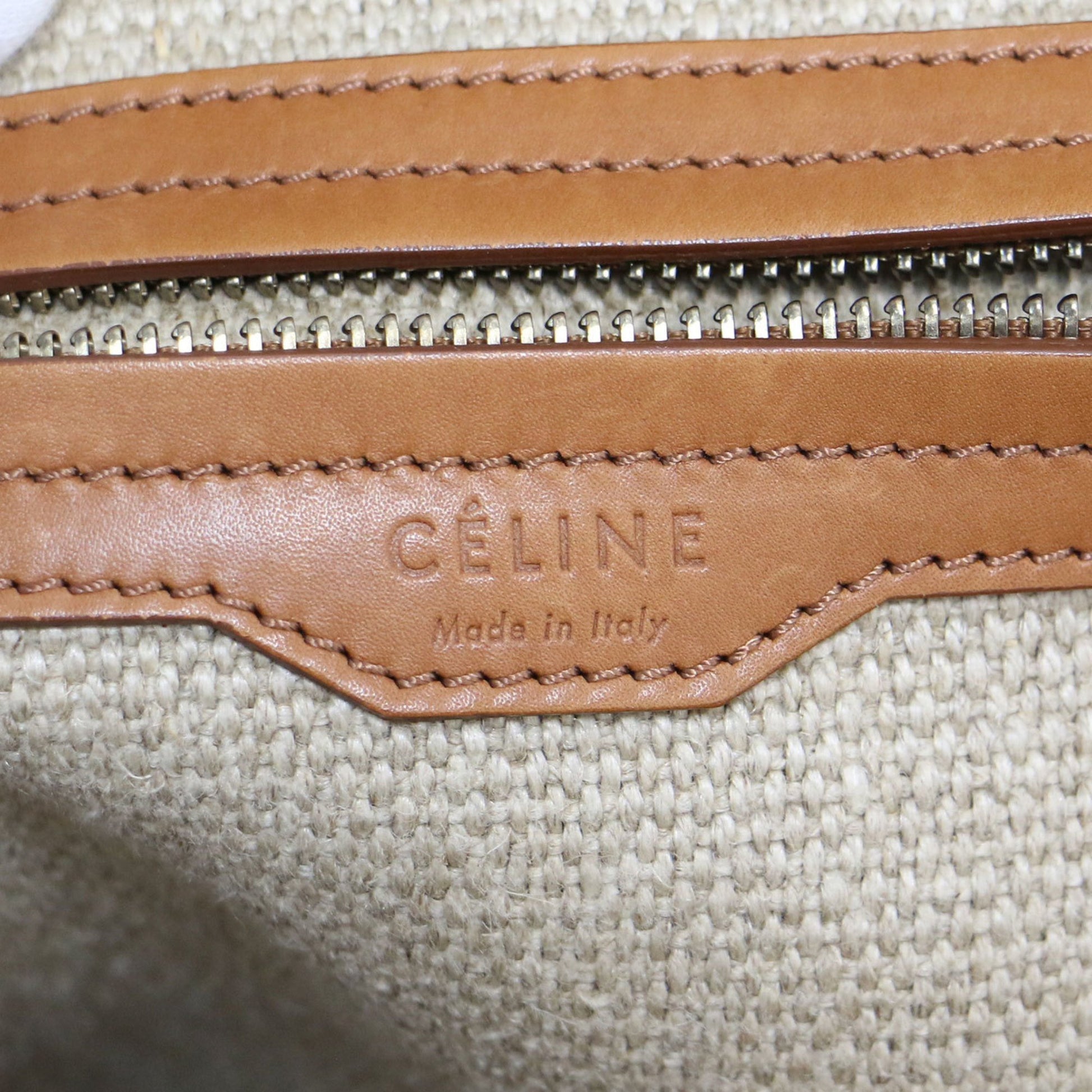 Céline Luggage Phantom, Beige, Canvas, tote