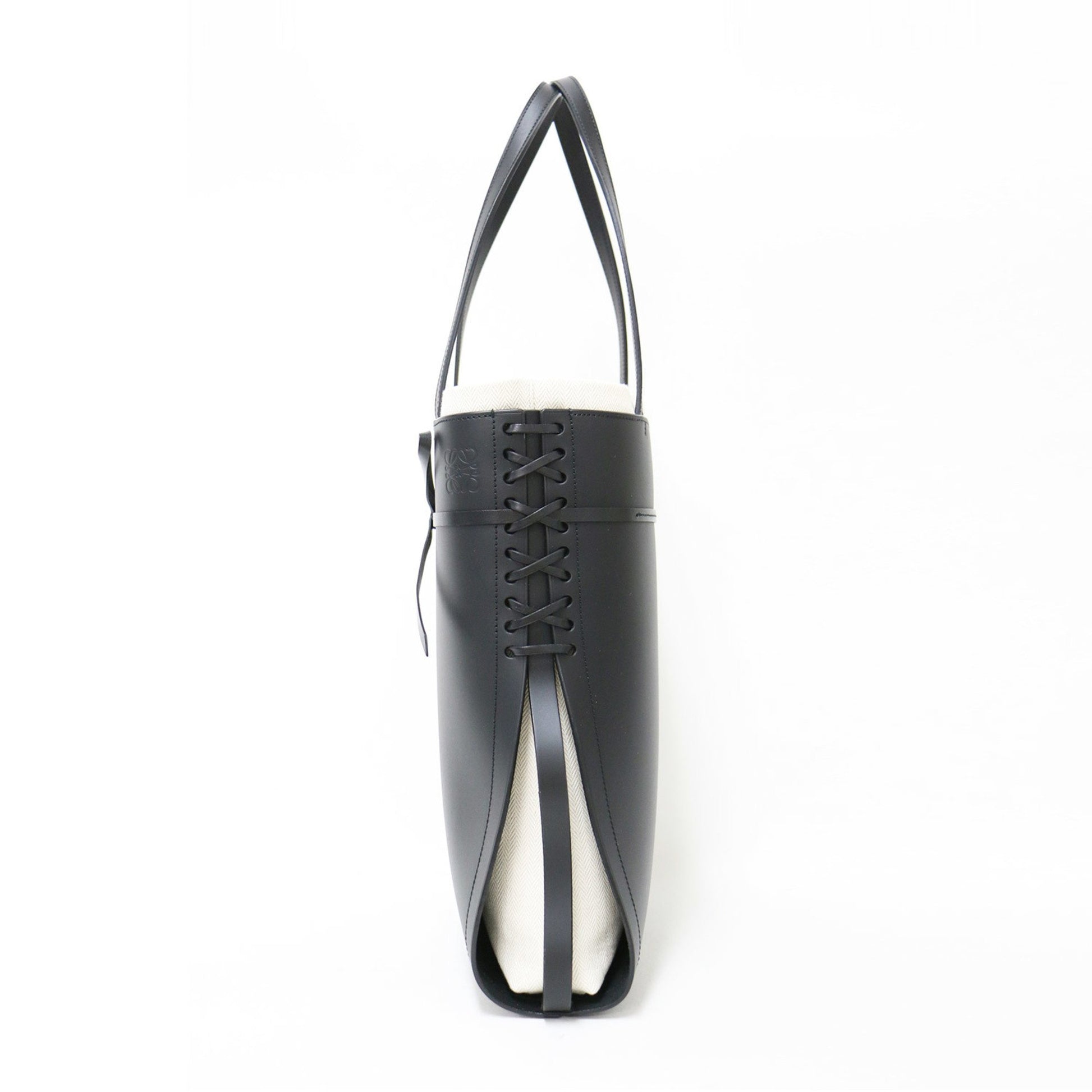 Loewe Ikebana, Black, Leather, tote