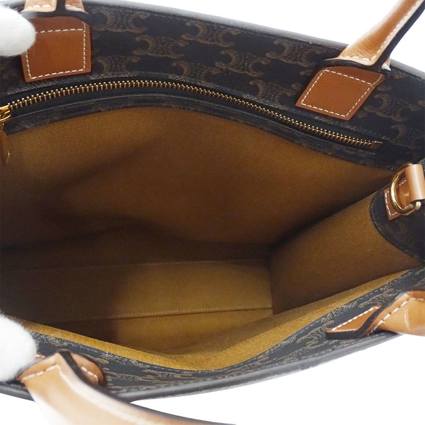 Céline Vertical Cabas, Brown, Canvas, handbag