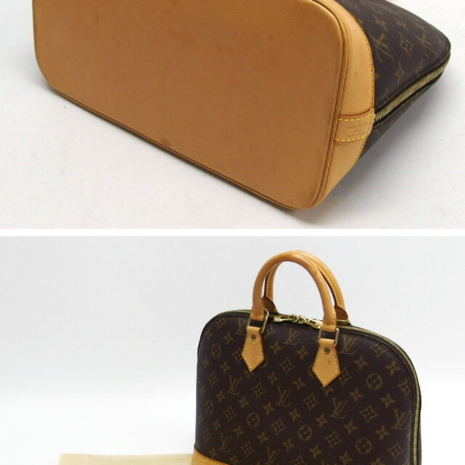Louis Vuitton Alma, Brown, Canvas, handbag