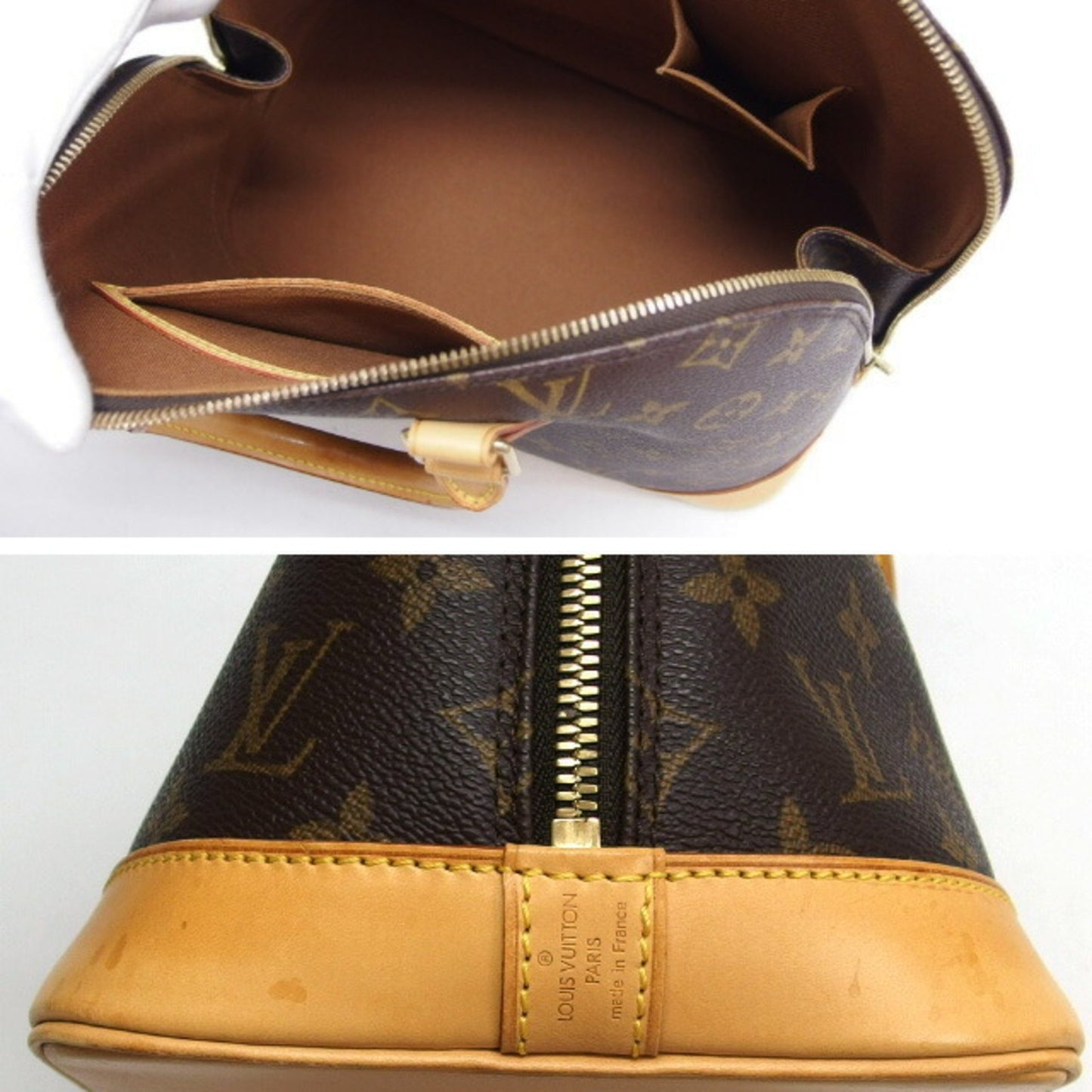 Louis Vuitton Alma, Brown, Canvas, handbag