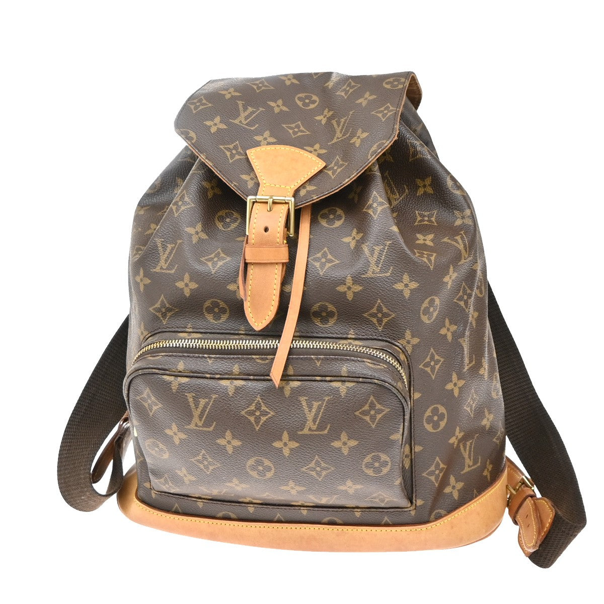 Louis Vuitton Montsouris Backpack Monogram Canvas, BROWN, CANVAS, Backpack