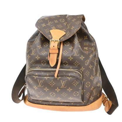 Louis Vuitton Montsouris Backpack Monogram Canvas, BROWN, CANVAS, Backpack