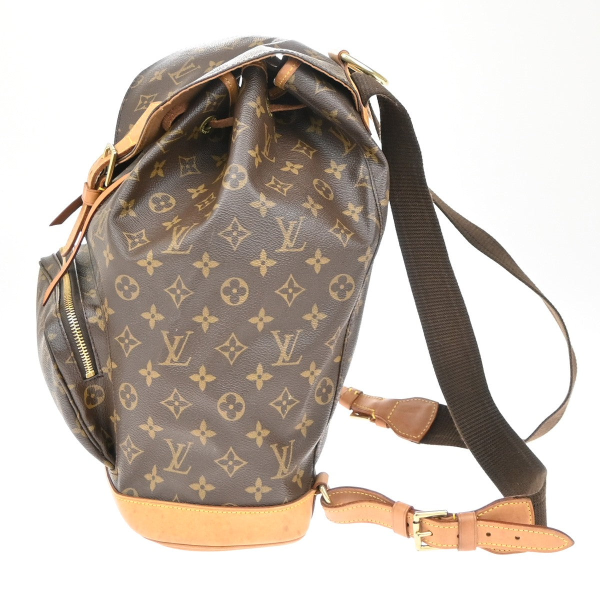 Louis Vuitton Montsouris Backpack Monogram Canvas, BROWN, CANVAS, Backpack