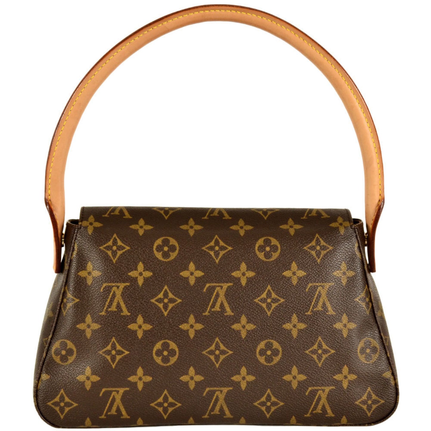 Louis Vuitton Mini looping, Brown, Canvas, shoulder