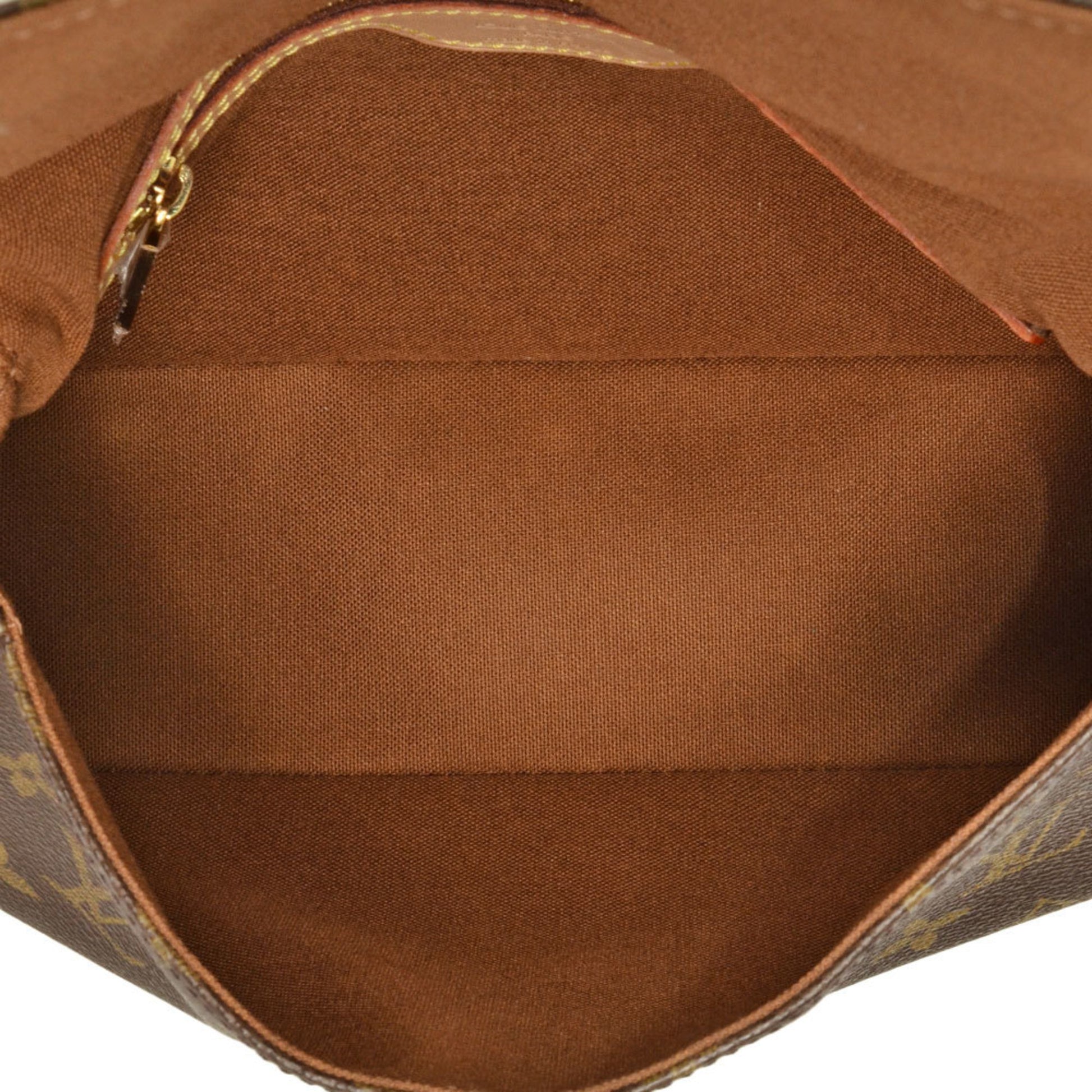 Louis Vuitton Mini looping, Brown, Canvas, shoulder