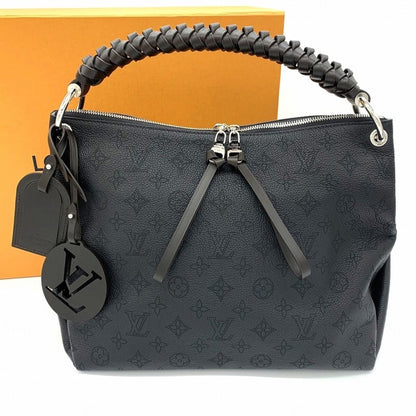 Louis Vuitton Mahina, Black, Leather, shoulder