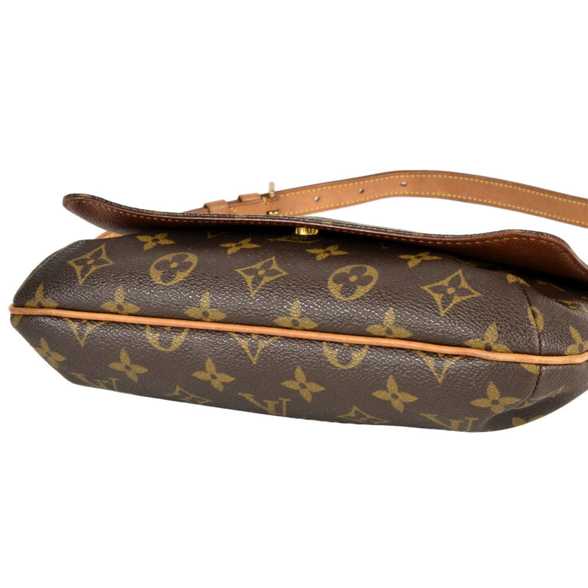 Louis Vuitton Musette Tango, Brown, Canvas, shoulder