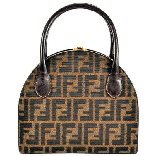 Fendi Zucchino, Brown, Canvas, handbag