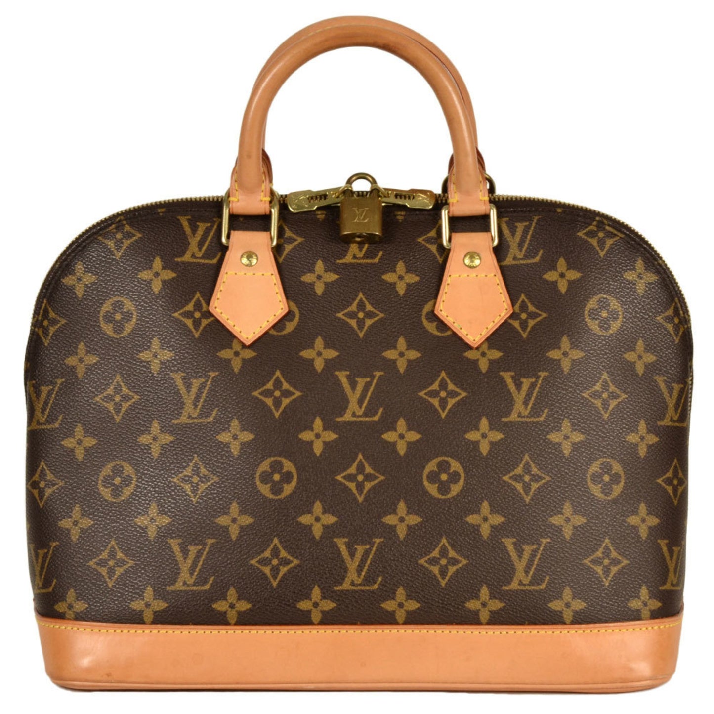 Louis Vuitton Alma, Brown, Canvas, handbag