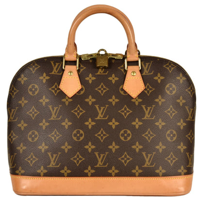 Louis Vuitton Alma, Brown, Canvas, handbag