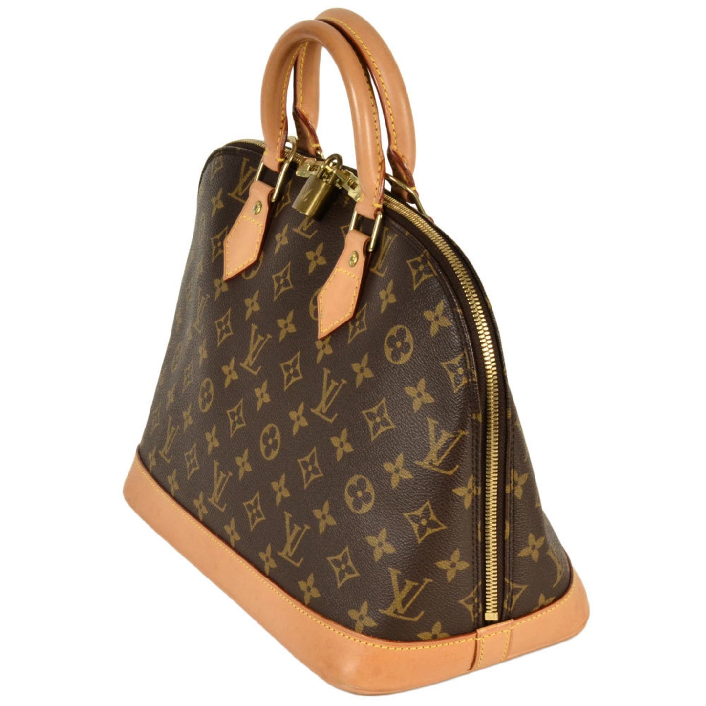 Louis Vuitton Alma, Brown, Canvas, handbag